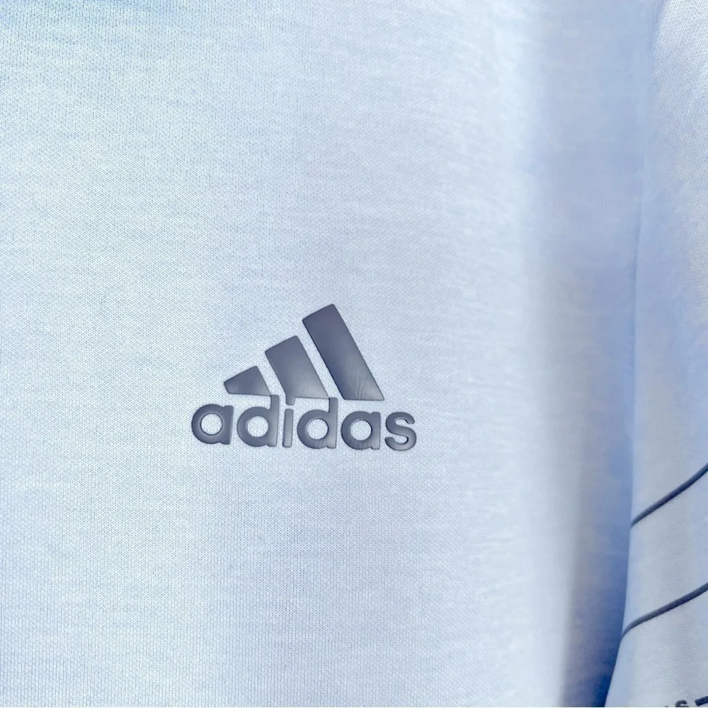 Adidas Men's Polo Shirt Short Sleeve Light Blue